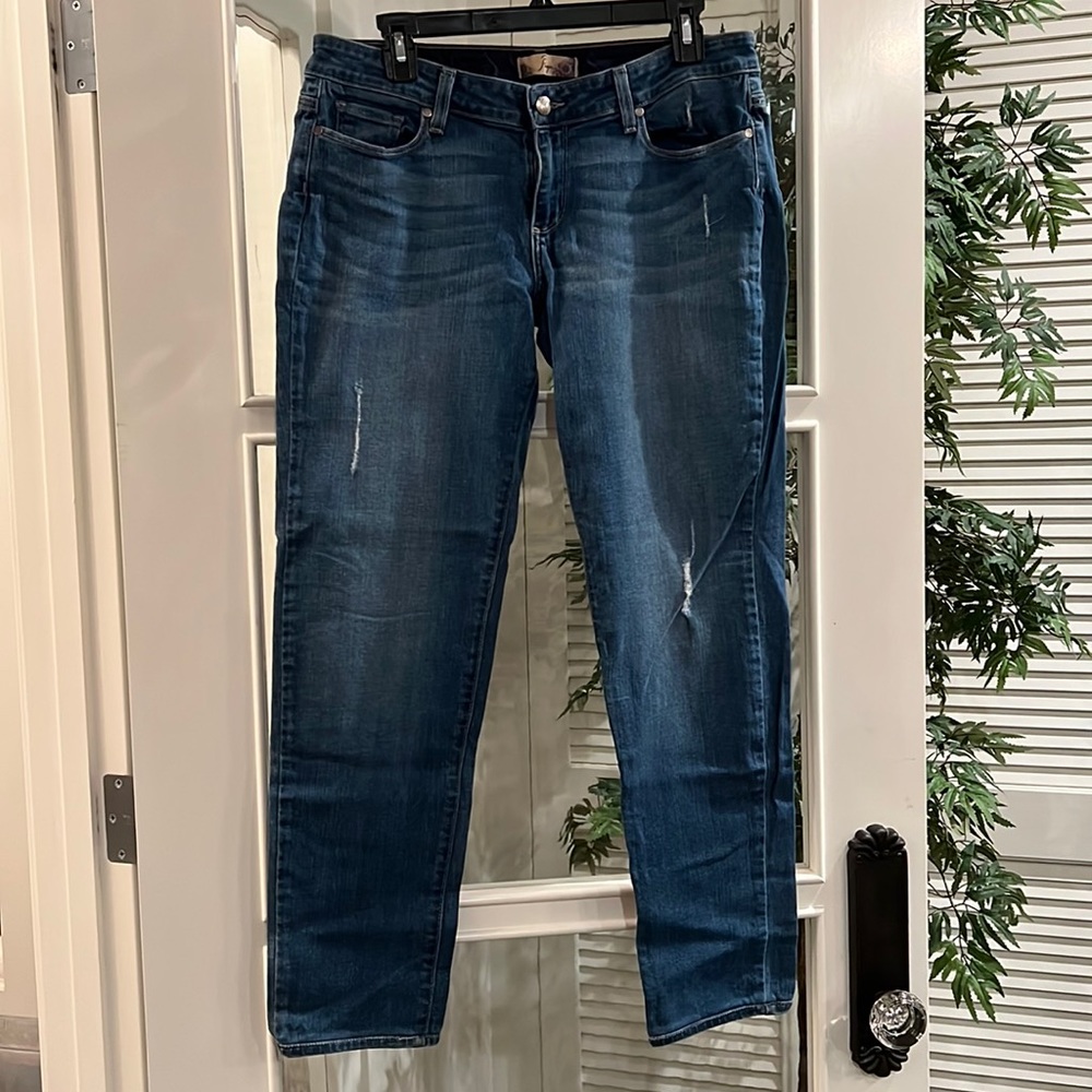 Paige by Anthropologie Blue Denim Stretch Jeans